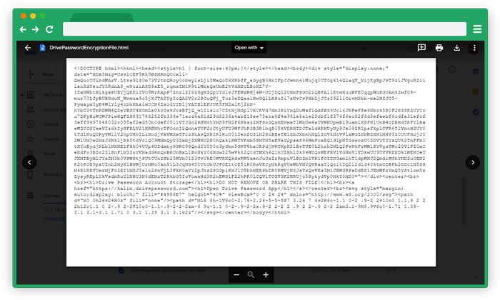 Encrypted password stored in Google Drive